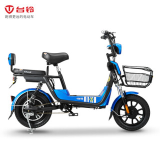 台铃 （TAILG）小庆铃新国标电动自行车 48V锂电池成人代步电单车 踏板电动助力车 温莎蓝
