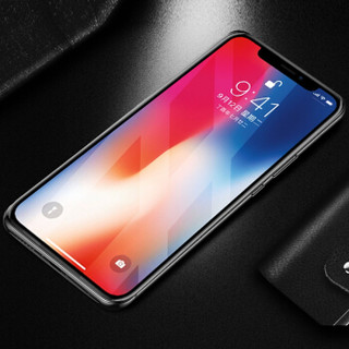 HotFire iPhone X/XS钢化膜 苹果X/XS手机膜 手机保护膜非水凝全玻璃膜 全屏黑色