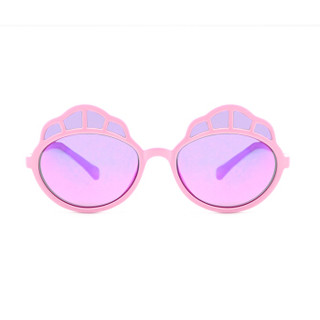 迪士尼（Disney）儿童偏光太阳镜男女童防炫目墨镜小孩防紫外线眼镜 C4R粉色