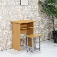 奈高NG办公家具阅览桌员工桌长条培训洽谈桌会议听课桌单人桌榉木色600*400*750