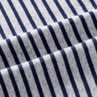 全棉时代 男幼童针织罗纹条纹打底衫110/56(建议4-5岁) 浅蓝细条 1件装