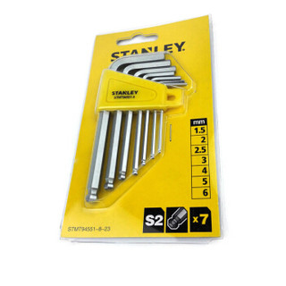 史丹利（STANLEY）STMT94551-8-23   7件套公制短柄球头内六角扳手1.5-6mm  2套