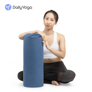 每日瑜伽 Daily Yoga 专业艾扬格瑜伽抱枕 瑜伽辅助支撑体式 高弹力健身抱枕 天然荞麦壳内芯 静谧蓝