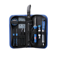 锐能 电烙铁11件60W套装电子焊接维修 焊锡丝 镊子 吸锡器 松香助焊膏 精密螺丝批螺丝刀套装 649060