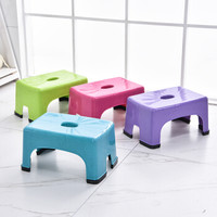 双桃（SHUANG TAO）家用塑料加厚小凳子椅子 儿童小凳子 浴室防滑矮凳小板凳换鞋凳 紫色1只装