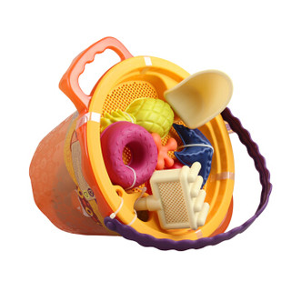 B.Toys 比乐 大桶沙滩玩具套装-木瓜红 儿童挖沙玩水套装 18个月+ BX1445Z