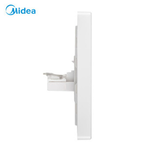 美的(Midea)开关插座 86型 电话+电脑插座 E05雅白色