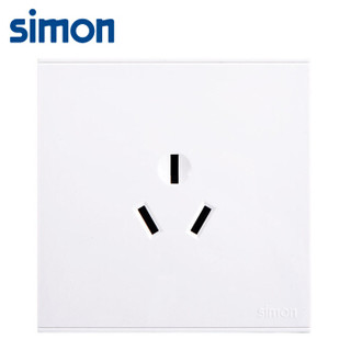 西蒙(SIMON) 开关插座面板 E6系列 16A三孔空调浴霸插座 86型面板 象牙白色 721681