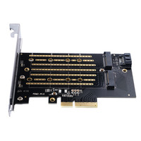 奥睿科（ORICO）M.2转接卡NVME/SATA双协议转PCI-E3.0x4双通道双接口扩展卡 PDM2-32Gbps