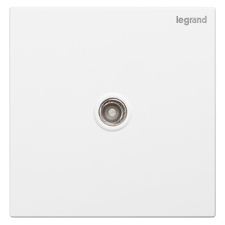 legrand 罗格朗 开关插座面板 仕典玉兰白无边框大面板一位电视插座