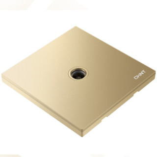 商品正泰(chnt) 开关插座面板 电视插座 香槟金 大面板 new6t系列