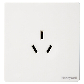 霍尼韦尔honeywell开关插座面板16a三孔插座境尚系列白色3只