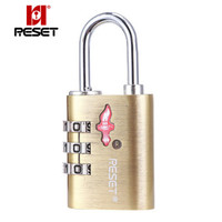 RESET RST-050 出国出境欧美TSA密码锁 箱包锁挂锁出国出境专用密码锁 包铜色行李箱锁