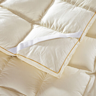 斯诺曼（snowman）床垫家纺 90%白鹅绒羽绒床垫五星酒店专用榻榻米透气床褥子 鹅黄 填充量6.5kg 适用1.5m床
