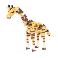 日本nanoblock动物系列长颈鹿小颗粒拼插拼搭微型积木 12岁+ 800538大人青少年儿童节礼物