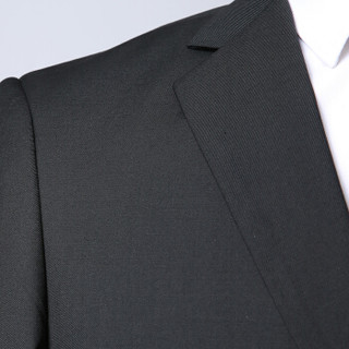 凯撒 KAISER 2019春季新款西装套装男 商务正装免烫抗皱职业装西服套装 黑色双排扣 185