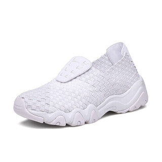 斯凯奇（Skechers）女款D'lites简约编织时尚休闲鞋 88888017 白色 39