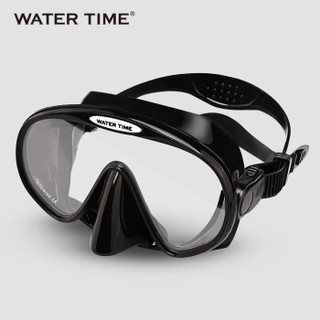 WaterTime蛙咚 潜水镜浮潜三宝潜水浮潜套装成人全干式呼吸管装备潜水眼镜单面镜套装 黑色