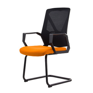 欧宝美办公椅电脑椅子会议椅弓形椅网布椅职员椅橙色