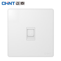 正泰（CHNT）NEW2 W20400 白色开关插座面板 家用暗装电脑插座