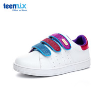 天美意（TEENMIX）童鞋女童鞋舒适魔术贴休闲鞋儿童平底运动鞋DX0246 白色 33码