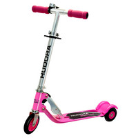 德国Hudora优多那滑板车儿童滑步车平衡车 三轮踏板车小孩大童滑滑车一键折叠1280粉红