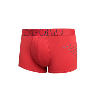 EMPORIO ARMANI UNDERWEAR阿玛尼奢侈品19春夏新款男士简约舒适透气平角内裤 111776-9P725 RED-00074 S