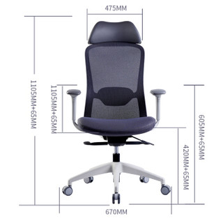 震旦 AURORA 办公椅 电脑椅 人体工学椅 家用椅子 透气转椅 CEMI灰色