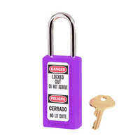 MASTERLOCK/玛斯特锁 工业安全挂锁 耐腐蚀 工程塑料 电力锁 上锁挂牌 411MCNPRP 紫色 量大定制