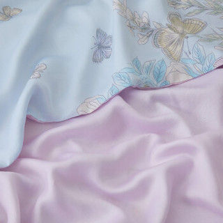 博洋家纺（BEYOND）床上四件套天丝贡缎床上用品被套被罩床单床品床罩套件  漫步花间 1.8米