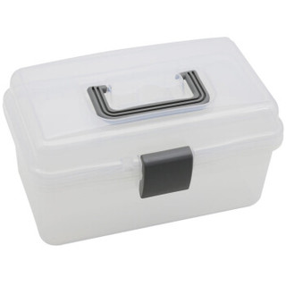 福吉斯特（Forgestar）透明色双层家用五金工具箱 10英寸手提多功能收纳箱药箱美术零件盒 G561