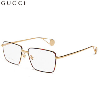 古驰(GUCCI)眼镜框女 镜架 透明镜片金色镜框GG0439O 004 53mm