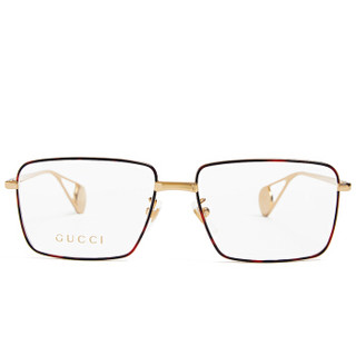 古驰(GUCCI)眼镜框女 镜架 透明镜片金色镜框GG0439O 004 53mm