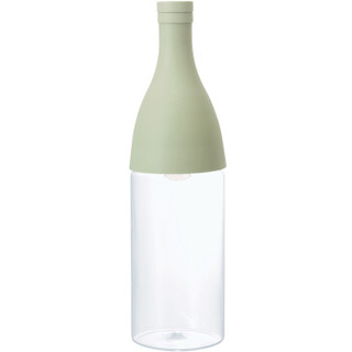 HARIO日本进口香槟瓶造型耐热玻璃冷泡壶带滤网咖啡凉水冷水壶FIE  马卡龙绿800ml