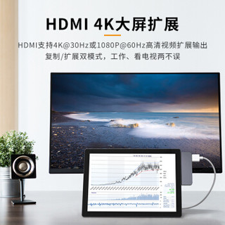 HyperDrive Surface Go扩展坞Microsoft微软平板电脑转换器type-c转HDMI视频投影仪耳机USB3.0 PD充电