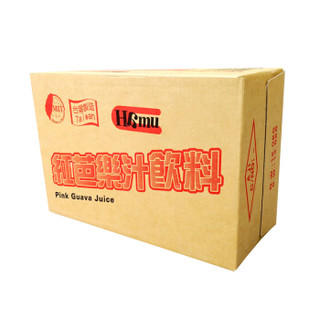 Hamu红芭乐汁进口特色番石榴新鲜营养果汁490ml*24罐整箱装　