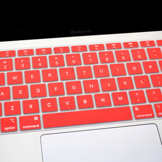 ESCASE MacBook Air 13.3英寸2018新款键盘膜 有Touch bar专用 apple电脑配件A1932 幸运红