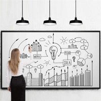 斯图sitoo 家用白板贴可擦写儿童教学涂鸦绿板贴自粘可移除墙贴纸墙膜 ST1101 白板贴 45cm*2m