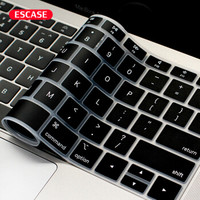 ESCASE 新款苹果笔记本Macbook Pro13.3英寸键盘膜不带Touch/Macbook 12英寸键盘膜 apple电脑配件 软透黑