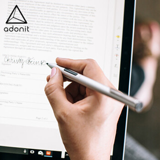 Adonit微软Surface go/pro6平板笔记本触控手写笔 绘画压感应防误触笔记Ink 正品进口 银色