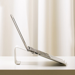 佳佰 铁艺散热架 笔记本电脑架mac苹果支架散热器架桌面底座托架增高架子 白色