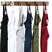 雪中飞 SNOWFLYING男士背心 纯棉背心男薄款汗衫修身弹力吸汗透气休闲运动无袖打底衫 黑色170