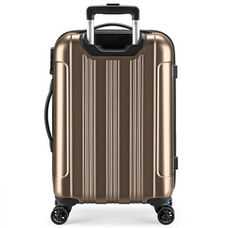稻草人(MEXICAN)行李箱男女 24英寸大容量拉杆箱 时尚旅行箱 万向静音轮密码箱 咖啡金