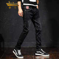 金盾（KIN DON）牛仔裤 新款男士时尚百搭复古弹力直筒长裤B235-843黑色29