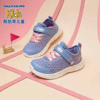 Skechers 斯凯奇 女童魔术贴运动鞋 82188N 海军蓝色/紫色/NVPR 21码/鞋内长11cm