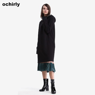 Ochirly 欧时力 1JZ3084810 女装连帽连衣裙