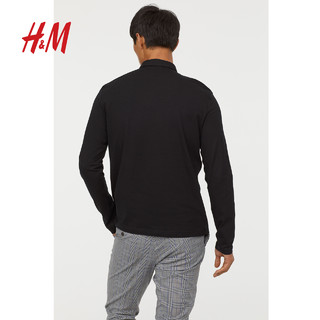 H&M 0620928 男士长袖Polo衫 (混灰色、165/84A)