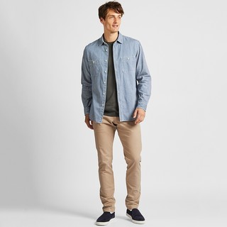 UNIQLO 优衣库 UQ422433000 男士工装条纹衬衫