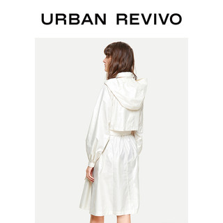 URBAN REVIVO WE05S1LN2003 女士收腰帽领中长外套