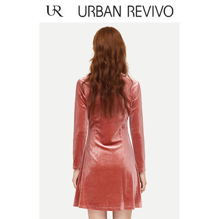 URBAN REVIVO YU03R7FN2000 女士丝绒连衣裙